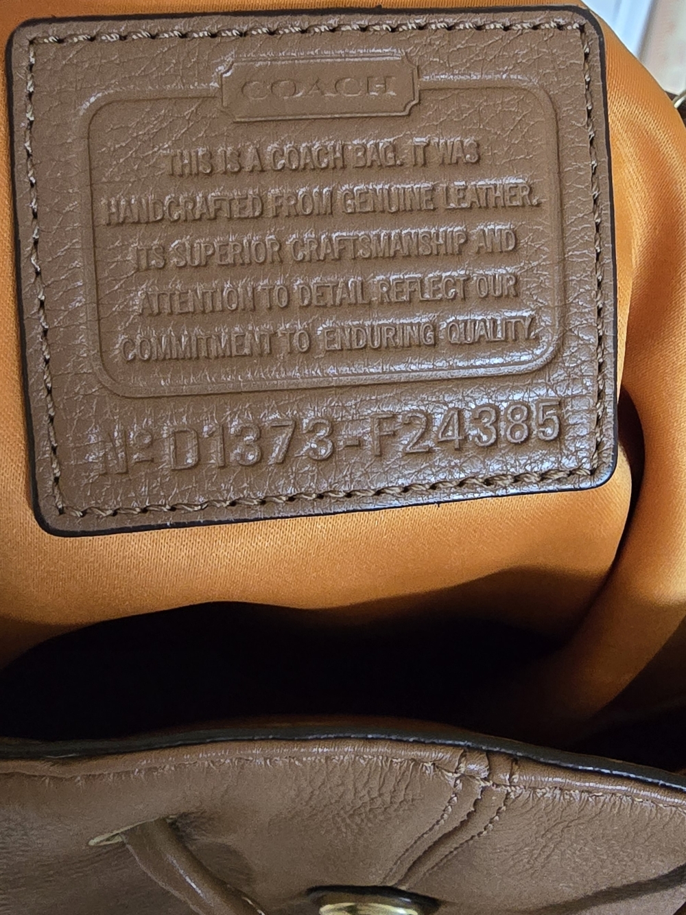 Coach Leather Drawstring Backpack - Picture 2 of 3